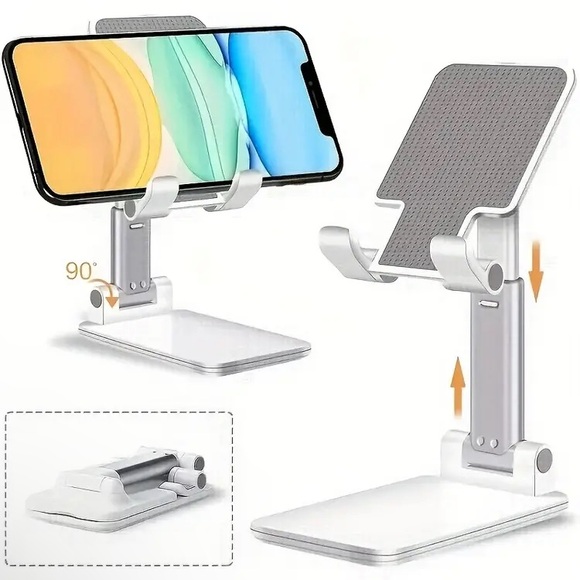 Universal Adjustable Phone Stand Ergonomic- Black or White - Picture 3 of 10
